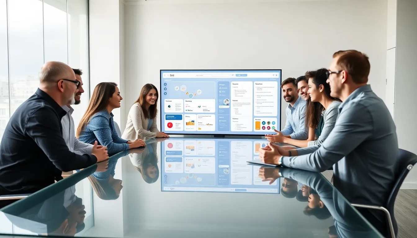 professionals collaborating on an open-source low code platform.