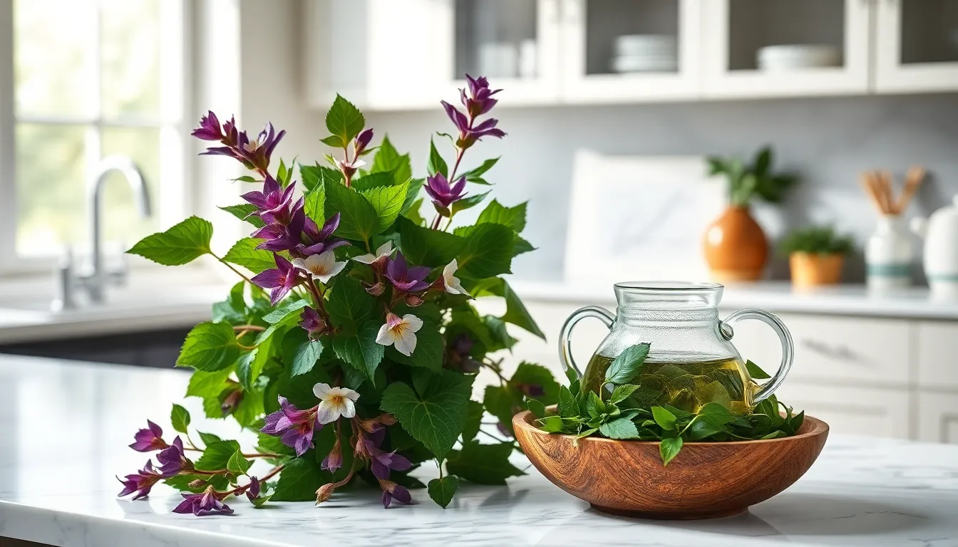 Alisiaparril plants showcased in a modern kitchen setting.